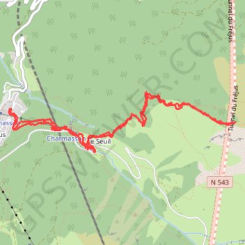 Itinéraire Valfréjus, distance, dénivelé, altitude, carte, profil, trace GPS