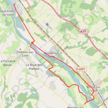 Itinéraire De Beaulieu-sur-Loire au pont canal de Briare, distance, dénivelé, altitude, carte, profil, trace GPS