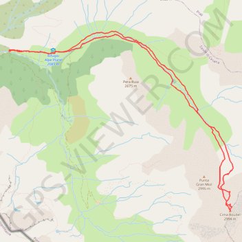 Itinéraire Cima Roudel, distance, dénivelé, altitude, carte, profil, trace GPS