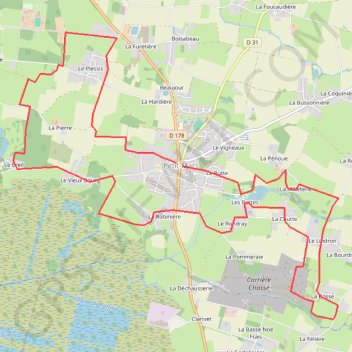 Itinéraire Rando marais Petit Mars et village, distance, dénivelé, altitude, carte, profil, trace GPS
