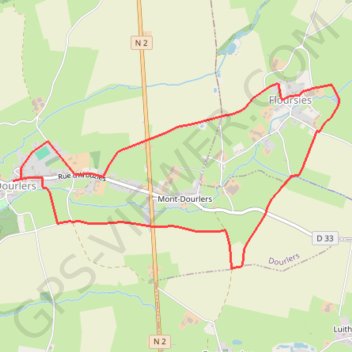 Itinéraire Circuit du Mont Dourlers, distance, dénivelé, altitude, carte, profil, trace GPS