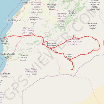Itinéraire Maroc 2018, distance, dénivelé, altitude, carte, profil, trace GPS