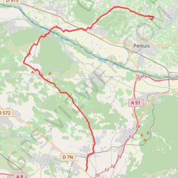 Itinéraire tour d'aigues, distance, dénivelé, altitude, carte, profil, trace GPS