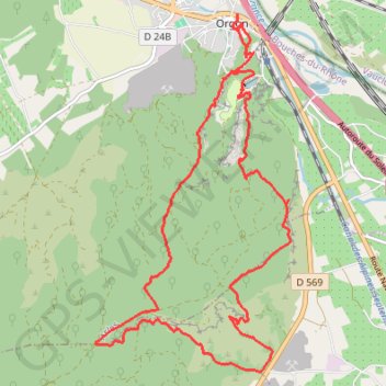 Itinéraire Le plateau d'Orgon, distance, dénivelé, altitude, carte, profil, trace GPS