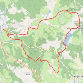 Itinéraire Les Taillades près Courpière, distance, dénivelé, altitude, carte, profil, trace GPS