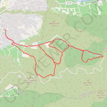 Itinéraire Parcours des 3 côtes en Forêt des Maures, distance, dénivelé, altitude, carte, profil, trace GPS