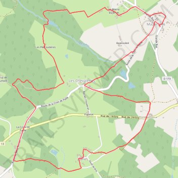 Itinéraire Mazerolles sentier Mazerolles, distance, dénivelé, altitude, carte, profil, trace GPS