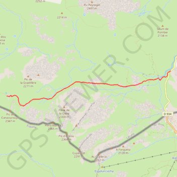 Itinéraire Lac de Houer, distance, dénivelé, altitude, carte, profil, trace GPS