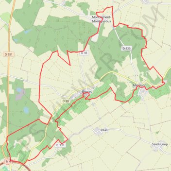 Itinéraire Le Plateau de Mondement - Sézanne, distance, dénivelé, altitude, carte, profil, trace GPS