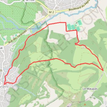 Itinéraire En direction de la ferme Bancillon - Nohanent, distance, dénivelé, altitude, carte, profil, trace GPS