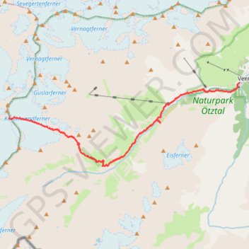 Itinéraire Brandenburger Haus, distance, dénivelé, altitude, carte, profil, trace GPS