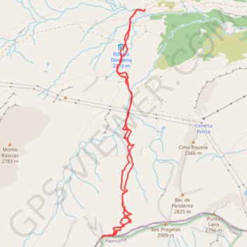 Itinéraire Cima Beccher, distance, dénivelé, altitude, carte, profil, trace GPS