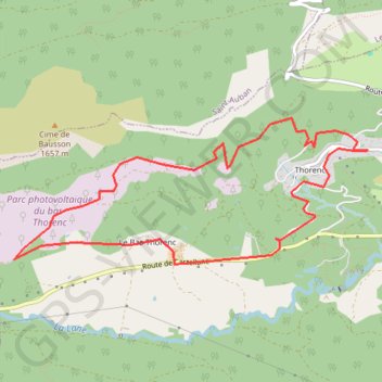 Itinéraire Bas thorenc, distance, dénivelé, altitude, carte, profil, trace GPS