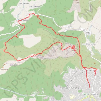 Itinéraire Le Baou des Quatre Aures et le Croupatier, distance, dénivelé, altitude, carte, profil, trace GPS