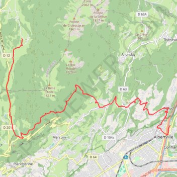 Itinéraire D'Albertville à Thônes - Autour de la Belle Étoile, distance, dénivelé, altitude, carte, profil, trace GPS