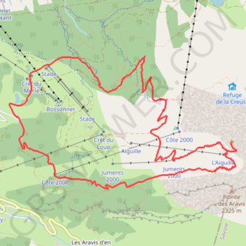 Itinéraire Aiguille des Calvaires - Jour 1, distance, dénivelé, altitude, carte, profil, trace GPS