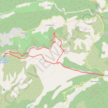 Itinéraire Grand Caunet Chapelle cabanon Chasseur 17 JAN, distance, dénivelé, altitude, carte, profil, trace GPS