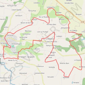 Itinéraire Pays d'Iroise, distance, dénivelé, altitude, carte, profil, trace GPS