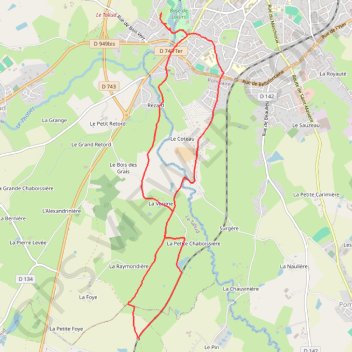 Itinéraire Bocages de Parthenay, distance, dénivelé, altitude, carte, profil, trace GPS