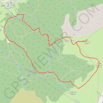 Itinéraire Pointe de Sur Cou, distance, dénivelé, altitude, carte, profil, trace GPS