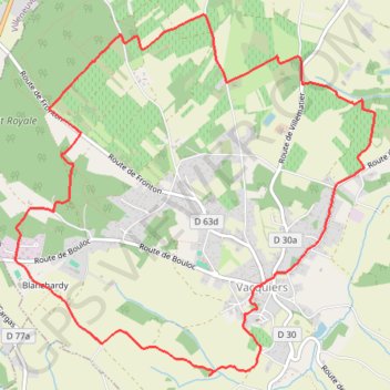Itinéraire De Vacquiers à la Forêt Royale, distance, dénivelé, altitude, carte, profil, trace GPS