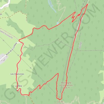 Itinéraire Le Col de la Cochette par la Magne, distance, dénivelé, altitude, carte, profil, trace GPS
