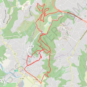 Itinéraire Plan Sarrain - Bois de la Mourrachone, distance, dénivelé, altitude, carte, profil, trace GPS