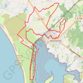 Itinéraire Plouharnel : Parcours N°2 - 17453 - UtagawaVTT.com, distance, dénivelé, altitude, carte, profil, trace GPS