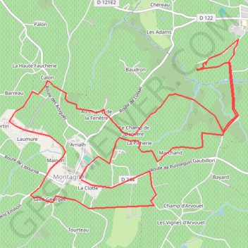 Itinéraire Montagne, distance, dénivelé, altitude, carte, profil, trace GPS