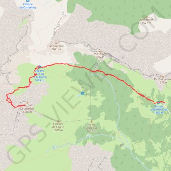 Itinéraire _Pic-de-Countende-2338m-le-10-06-2021, distance, dénivelé, altitude, carte, profil, trace GPS