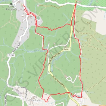 Itinéraire BANNE - Les Boutes, distance, dénivelé, altitude, carte, profil, trace GPS