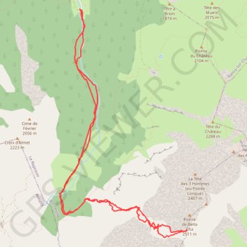 Itinéraire Col de la Combe Marto, distance, dénivelé, altitude, carte, profil, trace GPS
