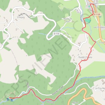 Itinéraire Les Murels - Forgès, distance, dénivelé, altitude, carte, profil, trace GPS