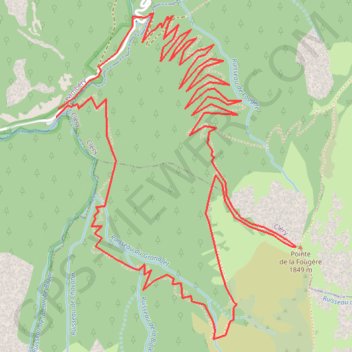 Itinéraire Combe Fort Fougère, distance, dénivelé, altitude, carte, profil, trace GPS