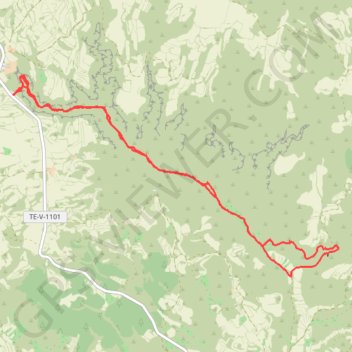 Itinéraire Barranco Mortero, distance, dénivelé, altitude, carte, profil, trace GPS