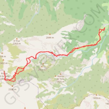 Itinéraire Punta Grifone, distance, dénivelé, altitude, carte, profil, trace GPS