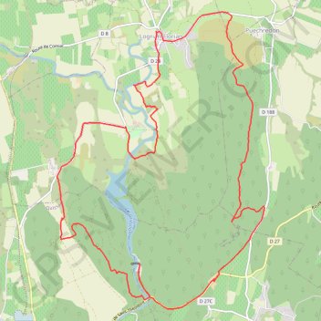 Itinéraire Autour de Logrian, distance, dénivelé, altitude, carte, profil, trace GPS
