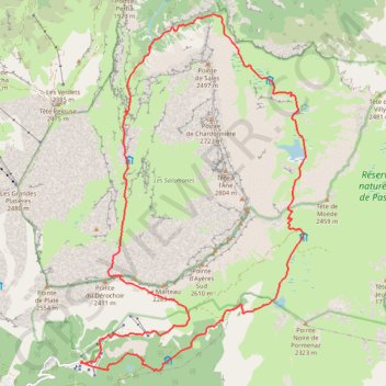 Itinéraire Rando Pointes, distance, dénivelé, altitude, carte, profil, trace GPS