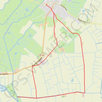 Itinéraire La boucle des Prés Saint-Jean - Triaize, distance, dénivelé, altitude, carte, profil, trace GPS
