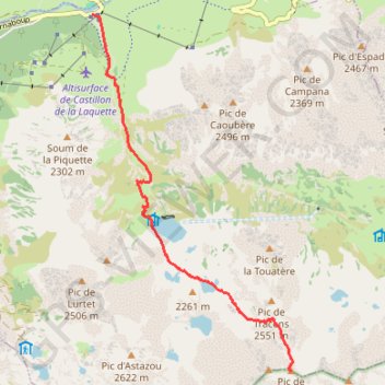 Itinéraire Pic de Madamète, distance, dénivelé, altitude, carte, profil, trace GPS