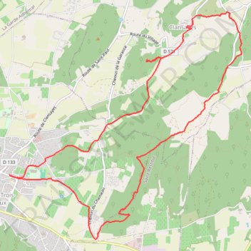 Itinéraire Truffes, distance, dénivelé, altitude, carte, profil, trace GPS