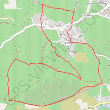 Itinéraire Malras-6,5km, distance, dénivelé, altitude, carte, profil, trace GPS