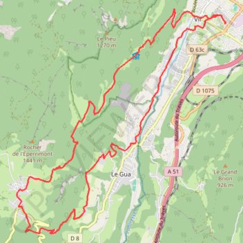 Itinéraire Echaillon-les Vincents-prelenfrey, distance, dénivelé, altitude, carte, profil, trace GPS