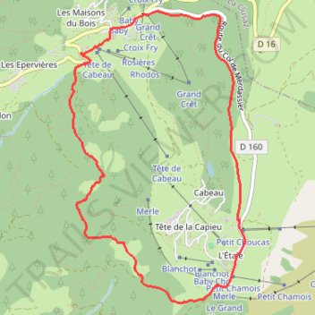 Itinéraire Tour de l'andran, distance, dénivelé, altitude, carte, profil, trace GPS