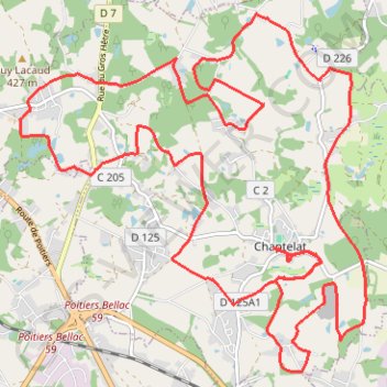 Itinéraire Circuit Saint-Éloi - Chaptelat, distance, dénivelé, altitude, carte, profil, trace GPS