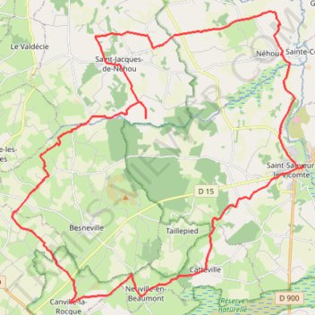 Itinéraire Parcours Saint Jacques de Néhou, distance, dénivelé, altitude, carte, profil, trace GPS