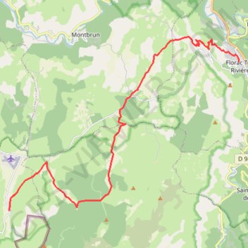 Itinéraire Gorges du Tarn 6_21,7kms_315m, distance, dénivelé, altitude, carte, profil, trace GPS