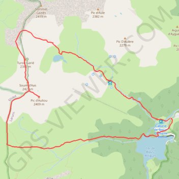 Itinéraire soum-aas-pic-auliou, distance, dénivelé, altitude, carte, profil, trace GPS