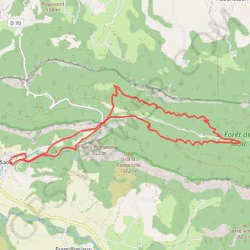 Itinéraire Le Muletier autour du Saoü, distance, dénivelé, altitude, carte, profil, trace GPS