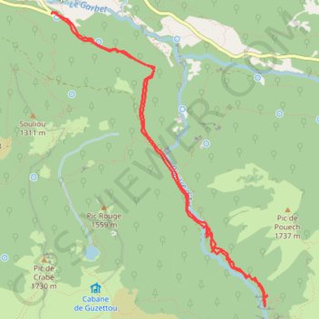 Itinéraire Rando cascade d'ars, distance, dénivelé, altitude, carte, profil, trace GPS